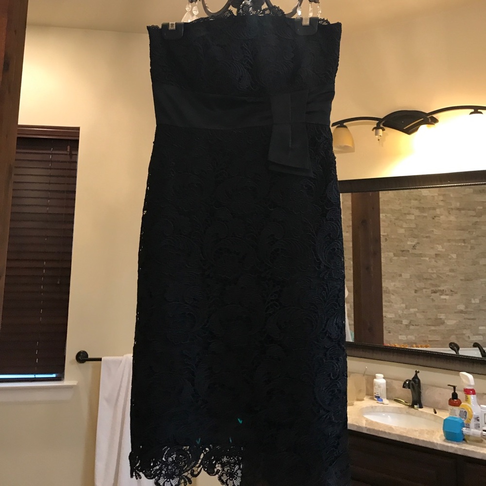 White House Black Market black strapless dress